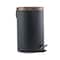 Elama 5 Liter Stylish Grey and Copper Soft Pedal Trash Bin